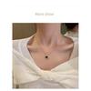 Fashion Commuter Double Sided Four Leaf Clover Zircon Pendant Clavicle Necklace For Women