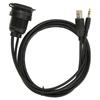 USB 2.0 3.5mm AUX Extension Cable Male Female Connection Flush Mount Extension Cable for Car Bike