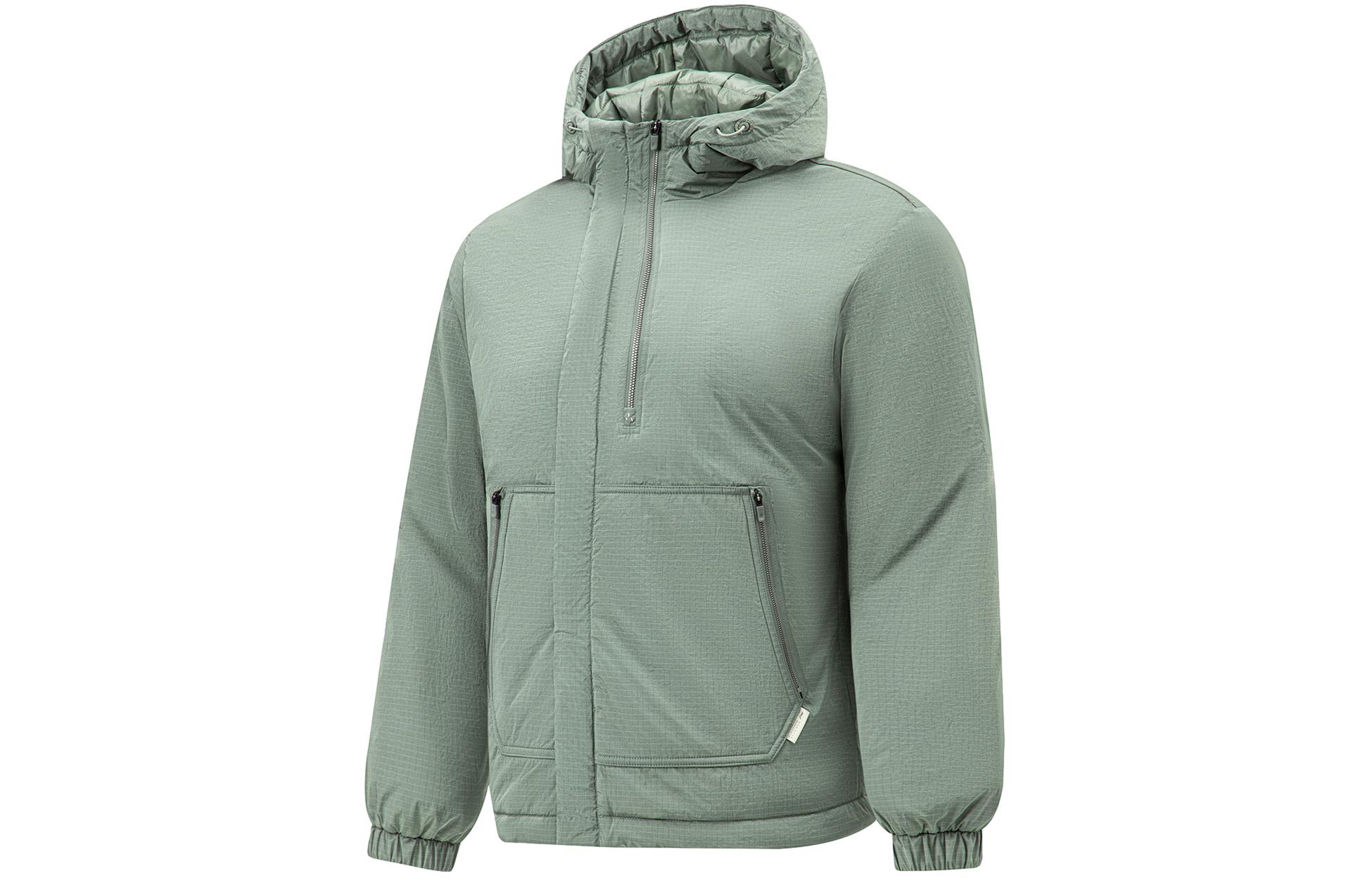 Li Ning Fitness Series Puffer Jacket Men s Gray Green AJMT079-3 M