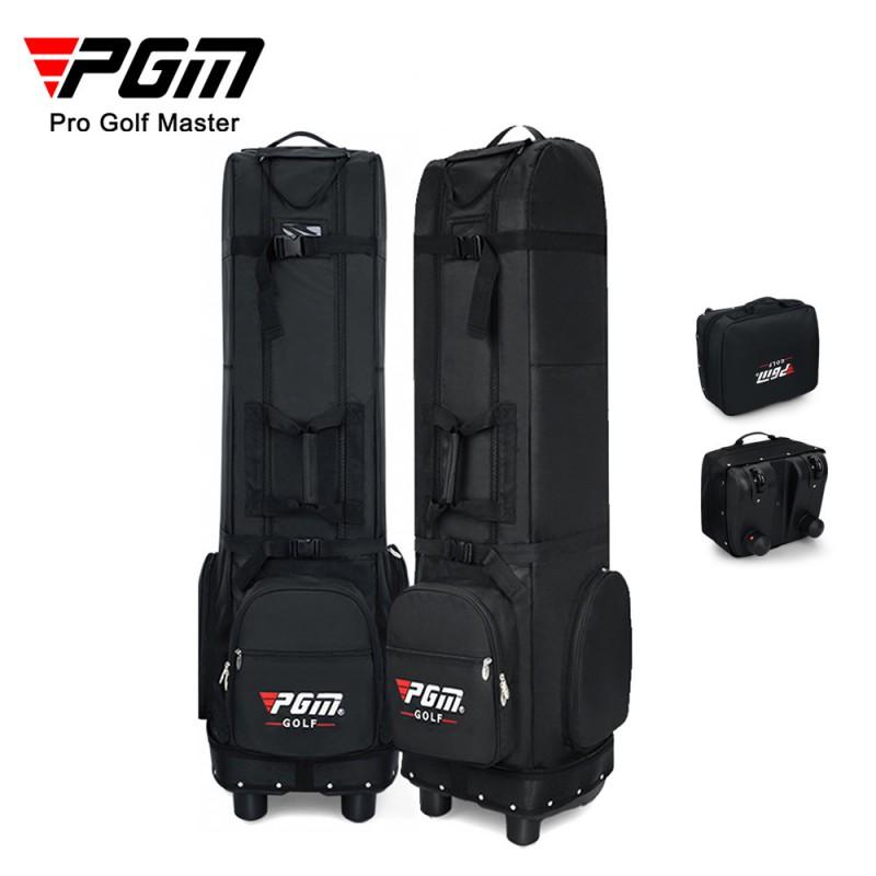 Collapsible Golf Travel Bag With Wheels Airline Check-in Nylon Club Carrier Case