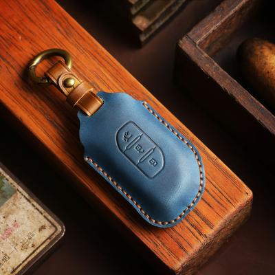 Leather Key Bag Is Suitable for Dongfeng Fengxing Evo T5 Pure Handmade Mad Horse Leather Car Key Bag.