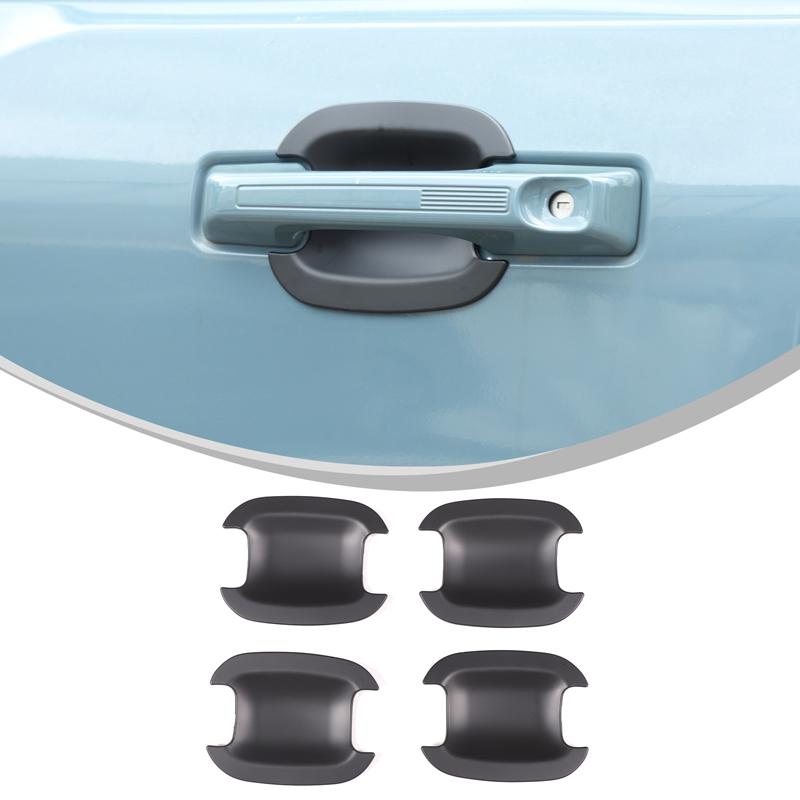 For Ford Maverick -2025 ABS Carbon Fiber/Black/Silver Car Door Exterior Door Handle Cover Trim Sticker Car Accessories