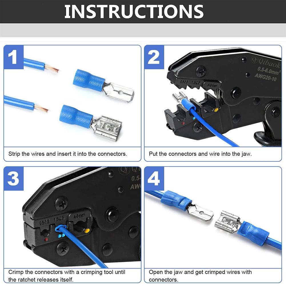 280Pcs Electrical Wire Crimp Spade Butt Ring Fork Set Assorted Female Male Crimp Spade Terminals Cold Crimp Terminals