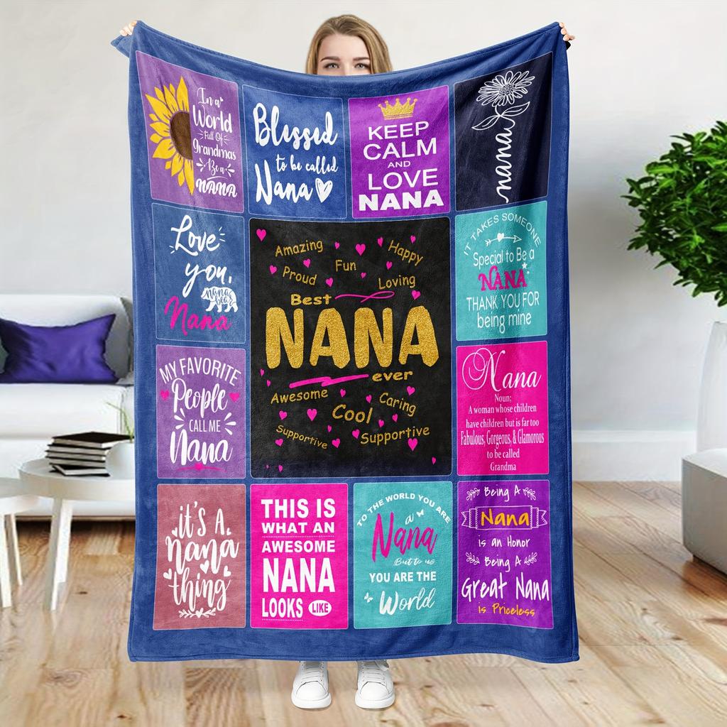 Nana Gift Blanket - Birthday Gift from Nana Throw - Nana Gifts - Grandma's Gift for Mother's Day - Nana Birthday Gift - Gigi Gif
