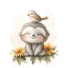 Boho Style Cartoon Animal Illustrations Posters Prints Canvas Painting Wall Art Picture Living Room Home Baby Room Nursery Decor