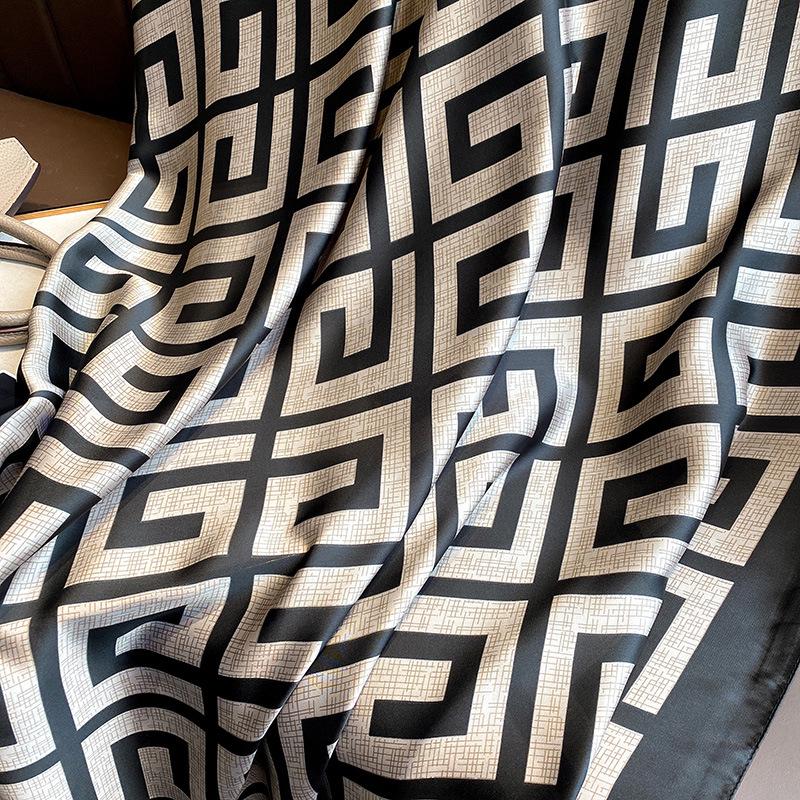 Damen 2022 Koreanischer Stil Langer Seidenschal: Frühlings-/Sommer-Sonnenschutz- & Klimaanlagen-Schal