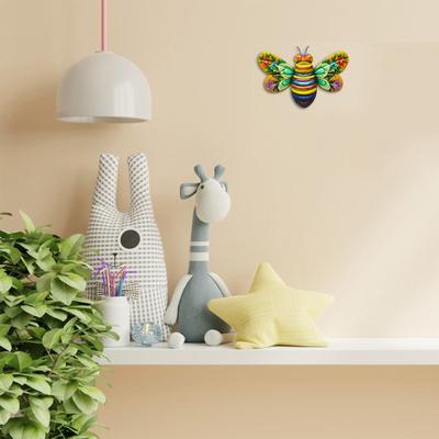 3D Sculpture Bees Wall Art Decorations Wall Hanging Art Bee Outdoor Decoration for Living Room Garden Bedroom