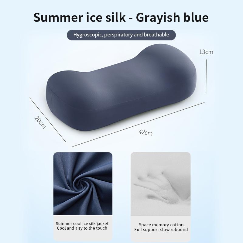 Ice Silk Memory Foam Small Pillow, Nap Pillow, Cervical Vertebra Protection Pillow, Office Portable Nap Pillow