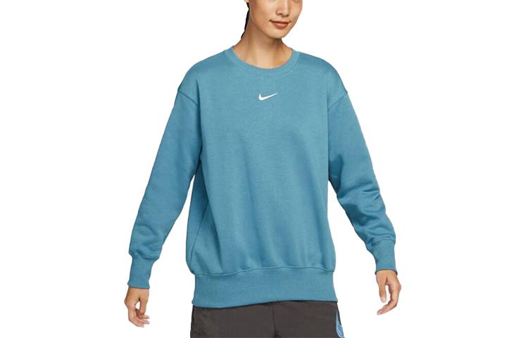 Nike Sweatshirts Women s Blue Crew Neck Moderate Regular DQ5734-440 S