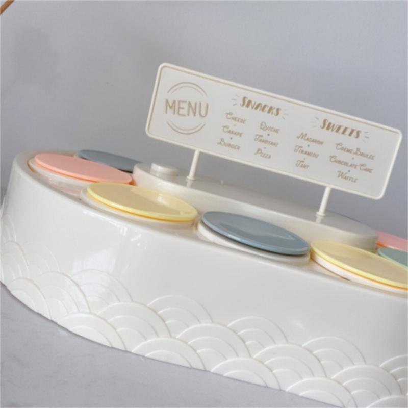 Suporte Giratório Automático para Sobremesas Máquina Giratória de Sushi Cupcakes Macarons Pratos Giratórios Decoração de Festa de Aniversário