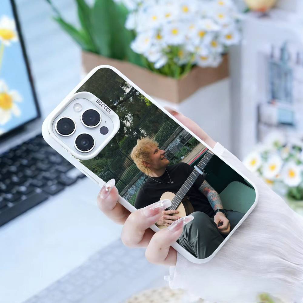 

Singer E-Ed Sheeran Phone Case For iPhone17, 16,15,14,13,12 Pro Max white Candy Matte Shockproof Cover iPhone12PRO