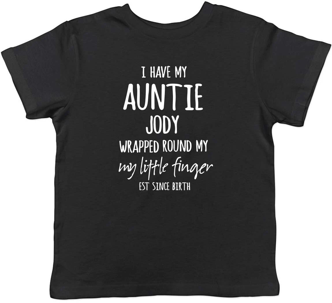 Personalised I Have My Auntie Wrapped Around My Little Finger Kids T-Shirt 130