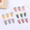 Colorful Radish Knit Hair Clip & Socks for Kids