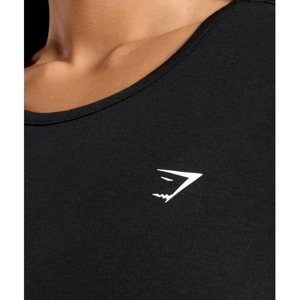 Gymshark Training Cotton Baby Tee Black B4b3q Bb2j