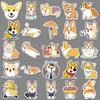 50 Cartoon Cute Corgi Personalized Graffiti Suitcase Bicycle Scooter Waterproof Car Decoration Stickers
