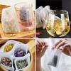100PCS Non-woven Tea Bags Disposable Teabags With Drawstring Sealing Coffee Spice Tea Filter Paper Infuser Kitchen Teaware