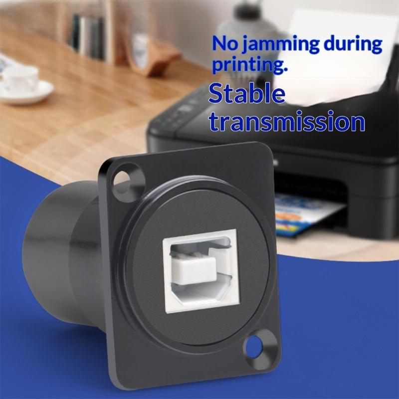 Female USB A to Female USB B Direct Adapters for Printer Scanners Connection USB 2.0 480Mbps Data Transfer Metal Texture