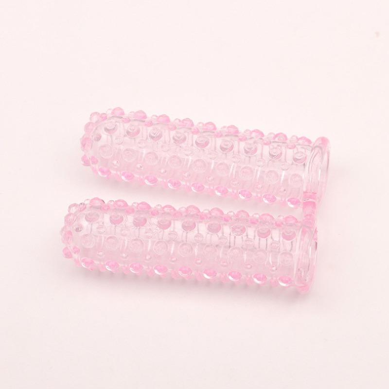 1PCS Crystal Wolf Tooth Double-Finger Together Finger Cover for Adult Couples Sexual Women Clitoral Vaginal Stimulation Sex Toys