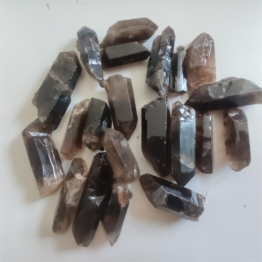 Natural Smoky Quartz Crystal Point Lemurian Specimen Energy Healing Reiki Rough Rocks Specimen Mineral Home Decoration Stone