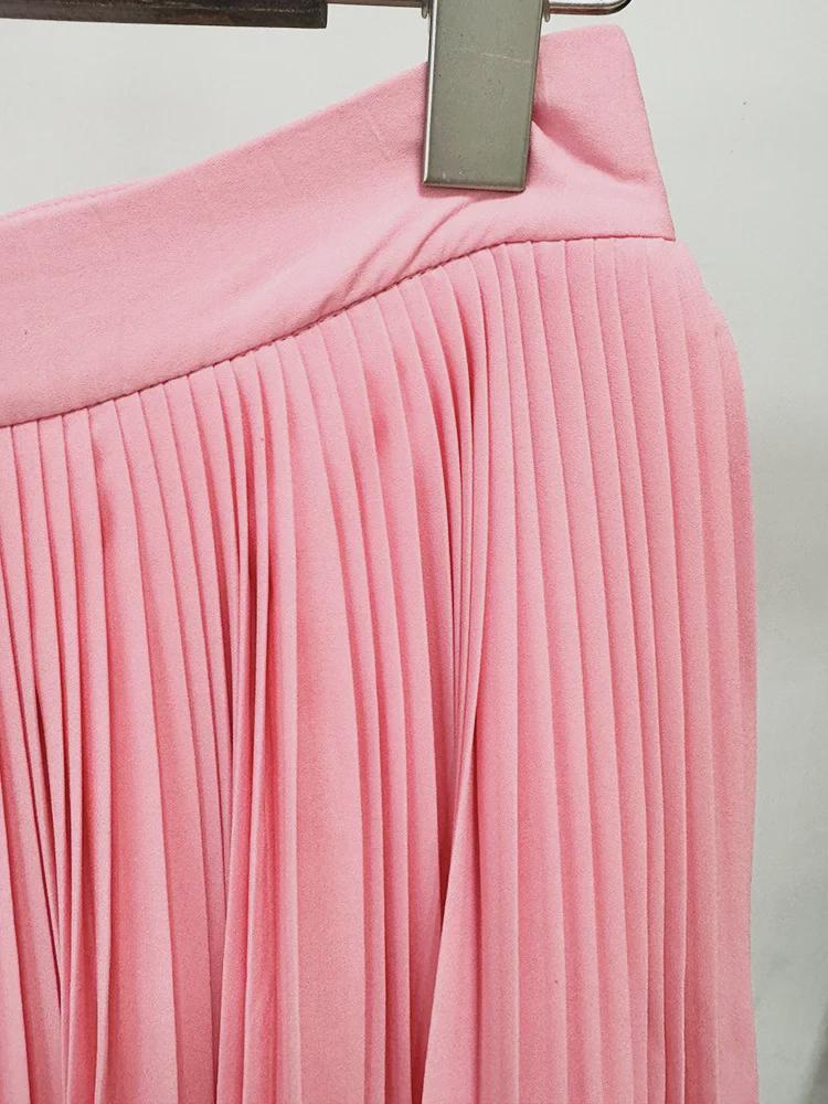 2025 European & American Double Layer Hem Pleated Mini Skirt