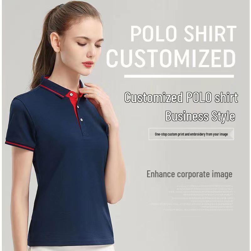 Custom Logo Short-Sleeve Polo Shirt: Summer Workwear Team T-Shirt with Embroidery Options