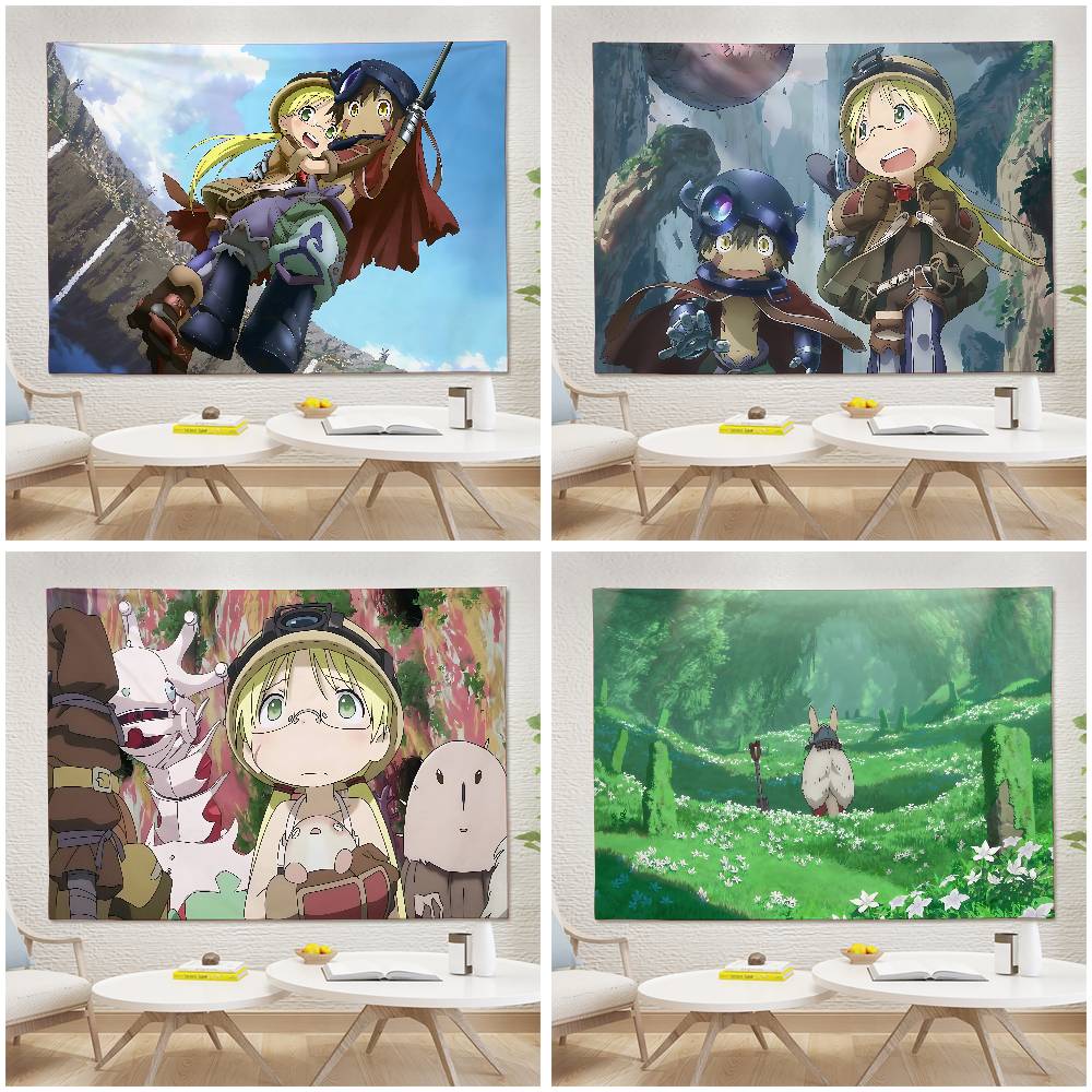MMade In AAbyss Wandteppich zum Aufhängen Gedruckter Polyester-Wandteppich INS Dekoration Wanddekoration