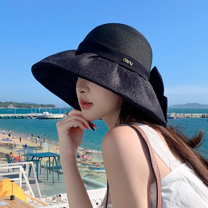 New Hat for Women's Spring and Summer Beach Vacation Sun Protection Korean Style Versatile and Elegant Fisherman's Hat Sun Hat