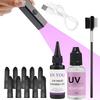 Complete UV Hair Kit: Fast Lamp + Waterproof Glue, Comb & Remover | Salon-Grade Seamless Bonds for Natural Long-Lasting Results