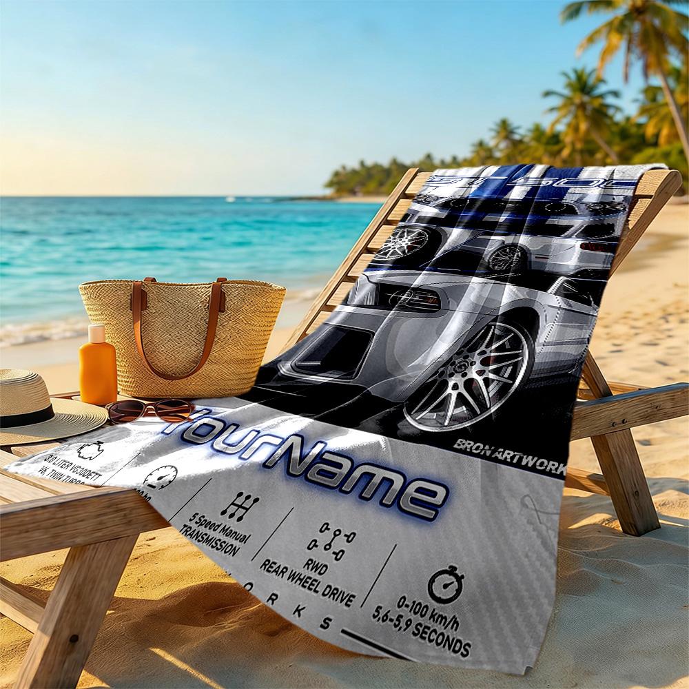 Peterbilt Heavy Trucks Customize Text Beach Towel Super Soft & Absorbent Suitable for Sports Travel Swimming Yoga Bathroom Beach And Pool
