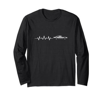 Muscle Car Heartbeat Classic Car Collector Long Sleeve for and Kids T-Shirt Men, Women,