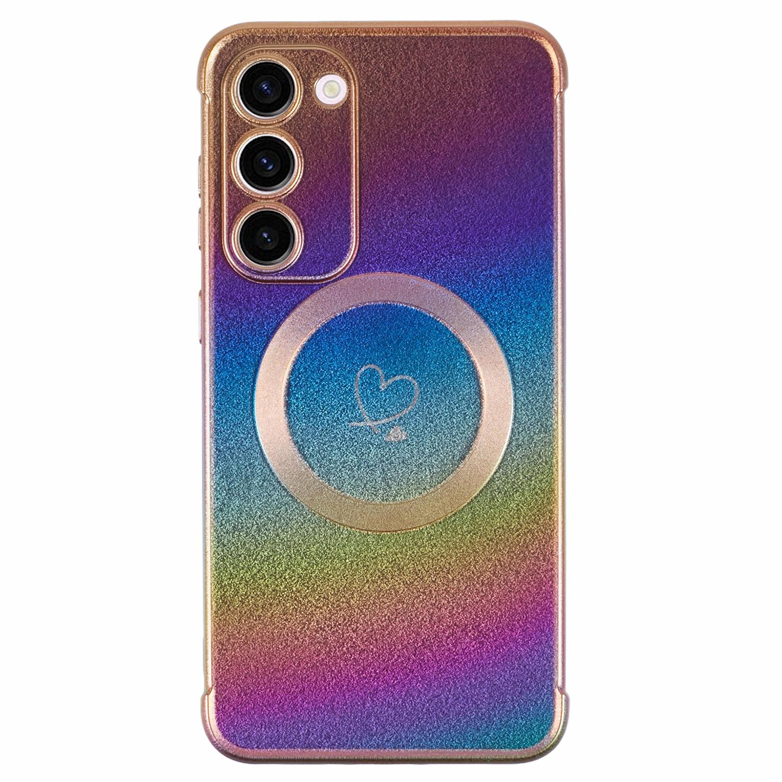 

For Samsung Galaxy S23 Magnetic Case TPU Gradient Electroplated Phone Cover Colorful