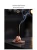 Purple Clay Golden Toad Incense Burner - Indoor Zen Tabletop Aroma Holder
