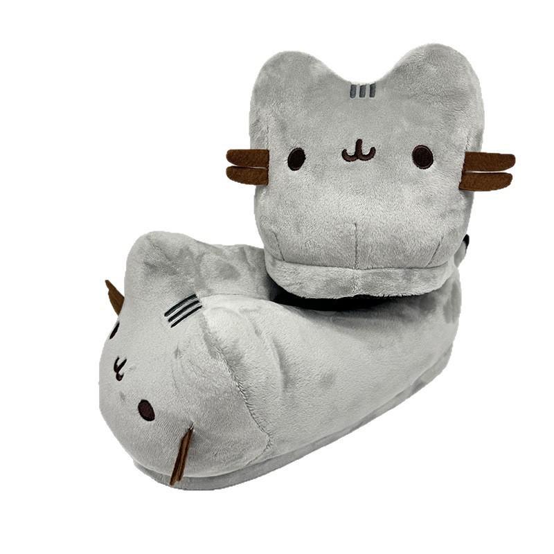Новые Пограничные Плюшевые Тапочки Pusheen Fat Ji Cat, Теплые, для Дома, Осень-Зима One Size (35-43) white