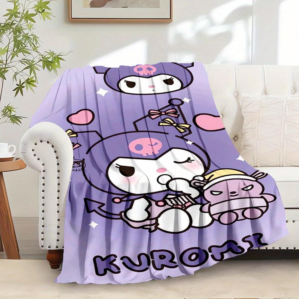 

1pc Kuromi Cute Cartoon Character Home Decor Blanket - Seasonal universal cozy washable gift for all ages, perfect for all families, multipl 130x150cm