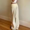 American Style Low-Rise Patchwork Trousers: Autumn/Winter Casual, Comfortable, Slight Stretch, Straight Leg