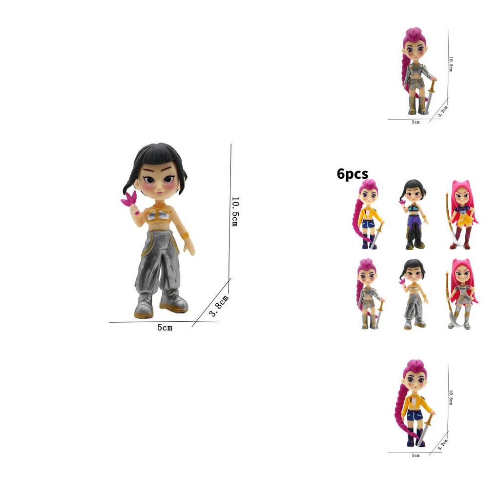 Kpop Demon Hunters Collectible Figure With Plastic Material For Display And Gift