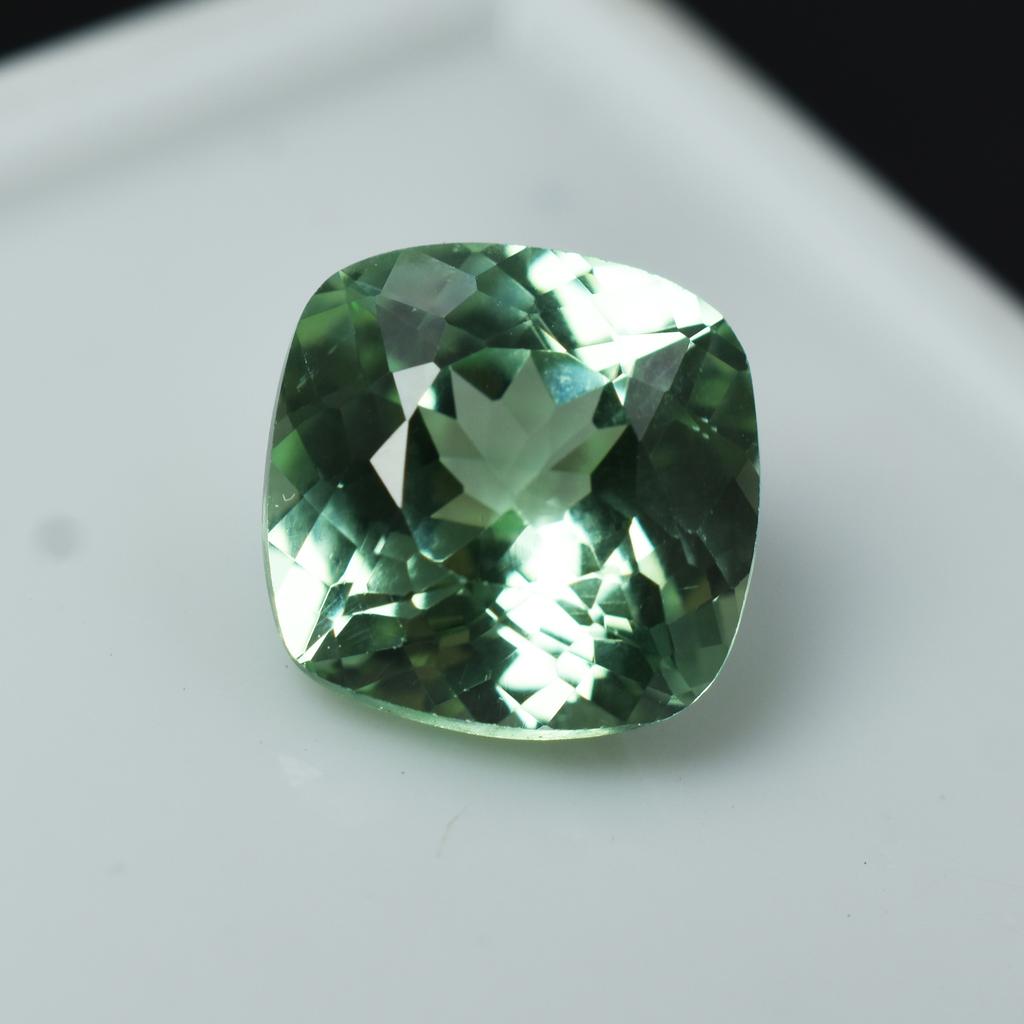 Sapphire 4.8 Ct Natural Bluish Green Square Cushion Stunning Certified Gemstone