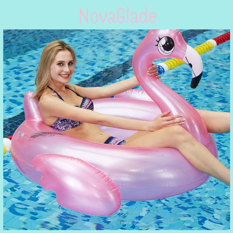 130 Nadmuchiwany Pierścień Pływacki w Kształcie Indyka Zabawka Wodna dla Dorosłych Różowy Pcv Siedzisko Duży Pierścień Pływacki