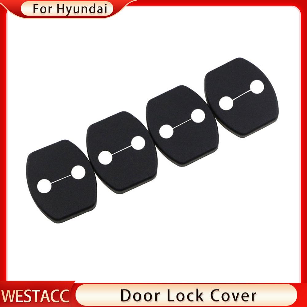 4 teile/satz ABS Auto Türschloss Abdeckung Schutz Aufkleber für Hyundai Tucson Sonata Creta Ix25 Kona Solaris 2016- 