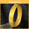 Luxurious Plated Gold Vietnamese Ring Stylish Retro Pattern Unisex Design For Special Celebrations