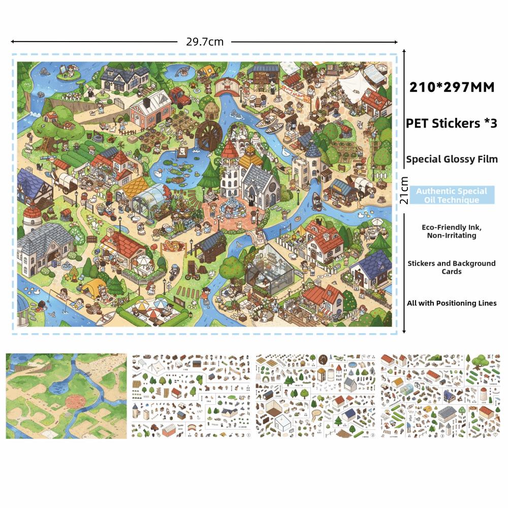 Travel Theme 3D Stacking Stickers PET Die-cut Scrapbook Stickers Cartoon Stickers Creative Gifts A