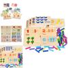 Wooden Montessori Math Learning Stick Color Recognition Matching Board Educational Toy For Early Childhood