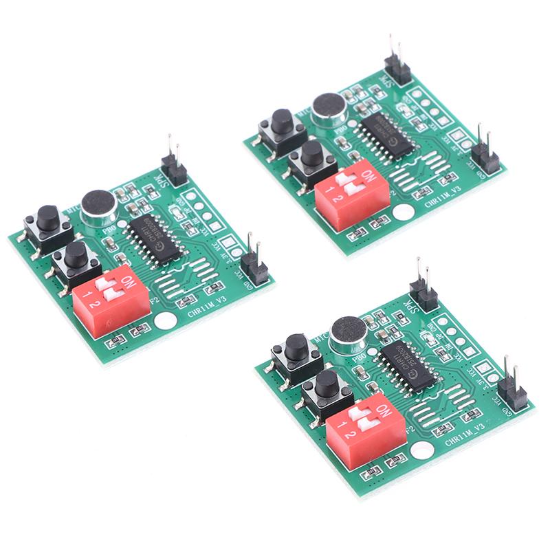 1/3Pcs Chr11M Dc 2-5.2V 35 Second Key Recording Module Toy Recording Box Supports External Flash 2-Position Dip Switch