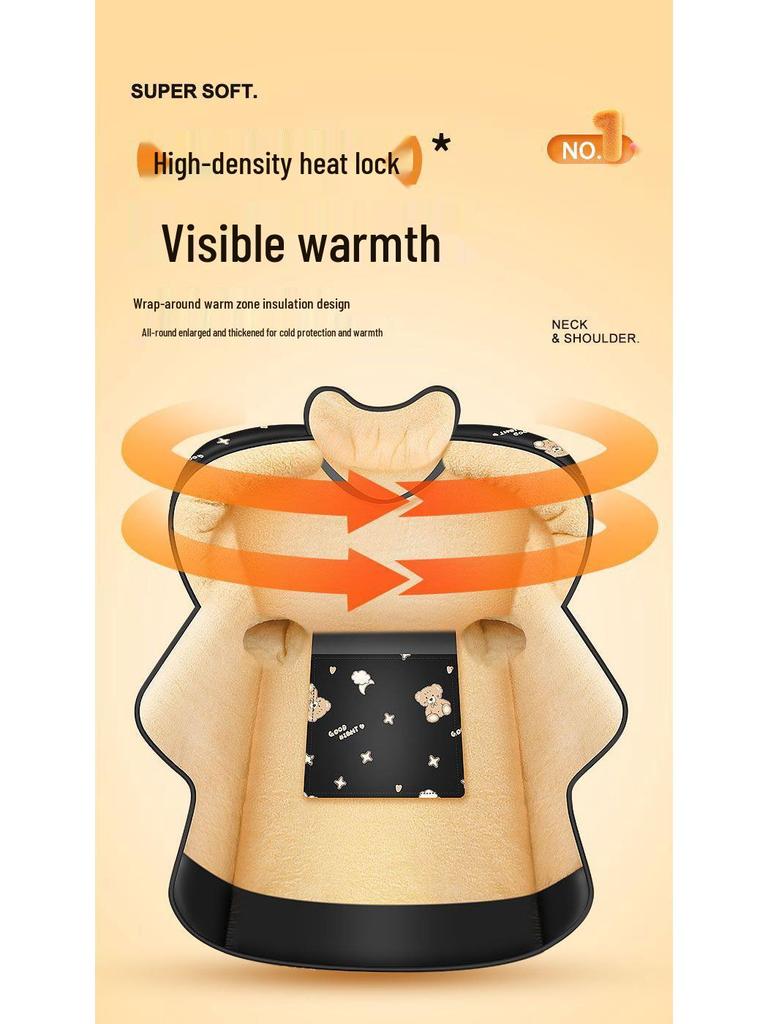 Winter Winddichte Fleecegefütterte Elektrofahrzeug-Windschutzscheibenabdeckung mit Vergrößerten Kniepolstern