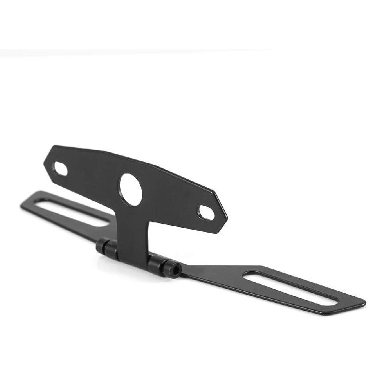 Acouto Motorcycle License Plate Bracket Folding License Plate Tail Brake Light Tag Holder Rear Mini Bracket Mount for Motorcycle ATV Dirt Bike