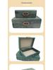 New Chinese Minimalist Jewelry Storage Box: Leather, Wood, Metal Design