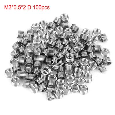 100pcs M3 Stainless Steel SS304 Coiled Wire Helical Screw Thread Inserts