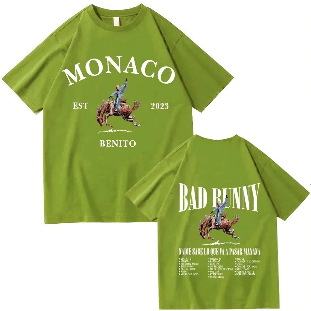 Bad Bunny Nadie Sabe Lo Que Va A Pasar Manana T-Shirts Harajuku O-Neck Short Sleeve Man Woman Shirts Fans Gift