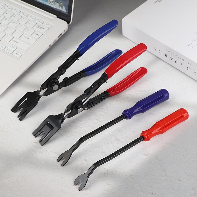 2Pcs Auto Fastener Trim Removal Tool Kit Car Panel Clip Removal Pliers Tools Clip Push Pin Removal Pliers Plier Door Panel Tool