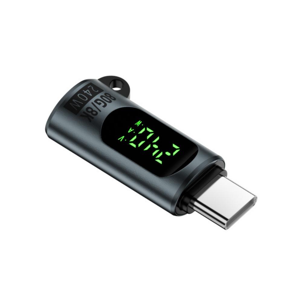 

USB-адаптер Адаптер Type C OTG Светодиодный дисплей USB-C Конвертер Адаптер Type C OTG Быстрая зарядка серый